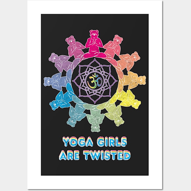 Yoga Girls Are Twisted - Yoga Bear Wall Art by bobbuel